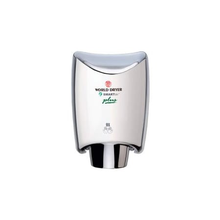 World Dryer World Dryer SMARTdri Plus Automatic Hand Dryer, Polished Stainless Steel, 208/240V K4-972P2